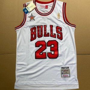 NBA Chicago Bulls 23 Michael Jordan White Jersey